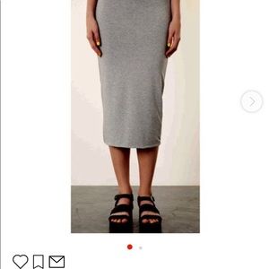 Topshop Grey Pencil Skirt